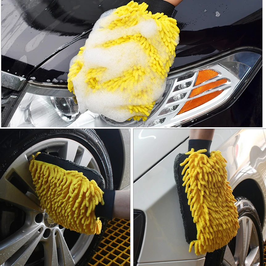 

Car Wash Gloves Fine Plush Waterproof Coral Velvet Gloves Car Wash Thick Wipe Cloth Multi-function Car Wash Tool 2021 Neswest