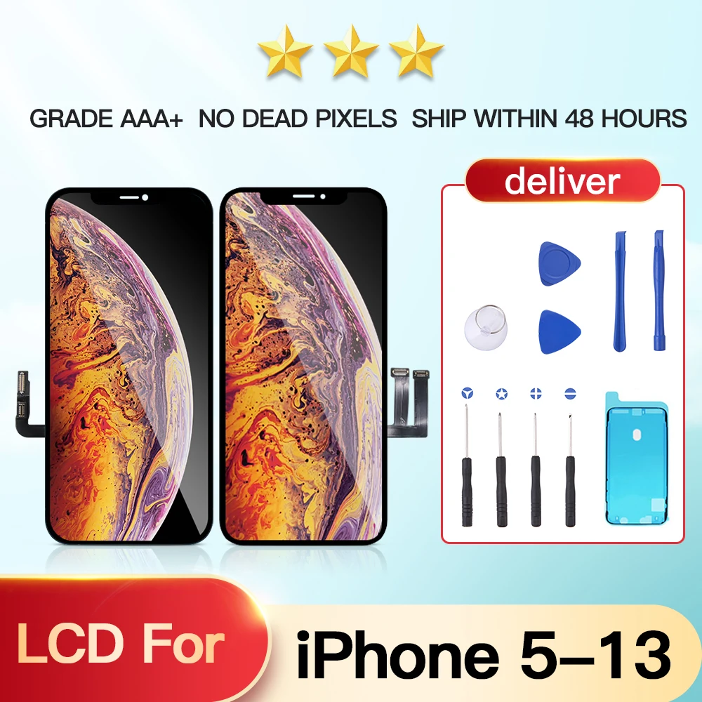 

Новинка 100% ЖК-дисплей для iPhone 6 7 8 X дисплей оптовая цена от производителя Дисплей для iPhone XR Xs XSmax 11 12 тест экрана хорошее касание