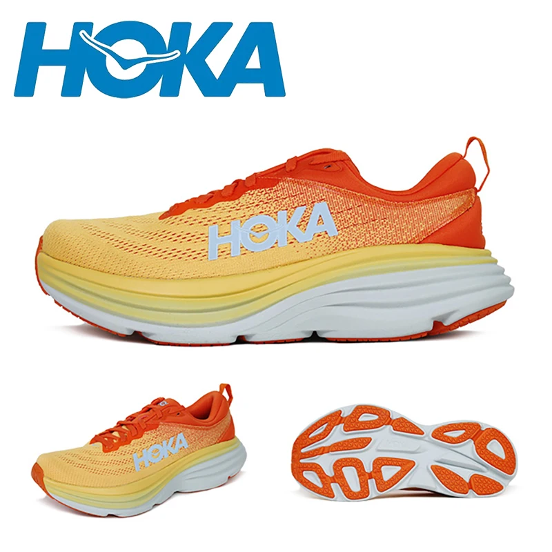 

Кроссовки спортивные HOKA Bondi 8 для мужчин и женщин, дышащие Нескользящие Сникерсы для бега на открытом воздухе