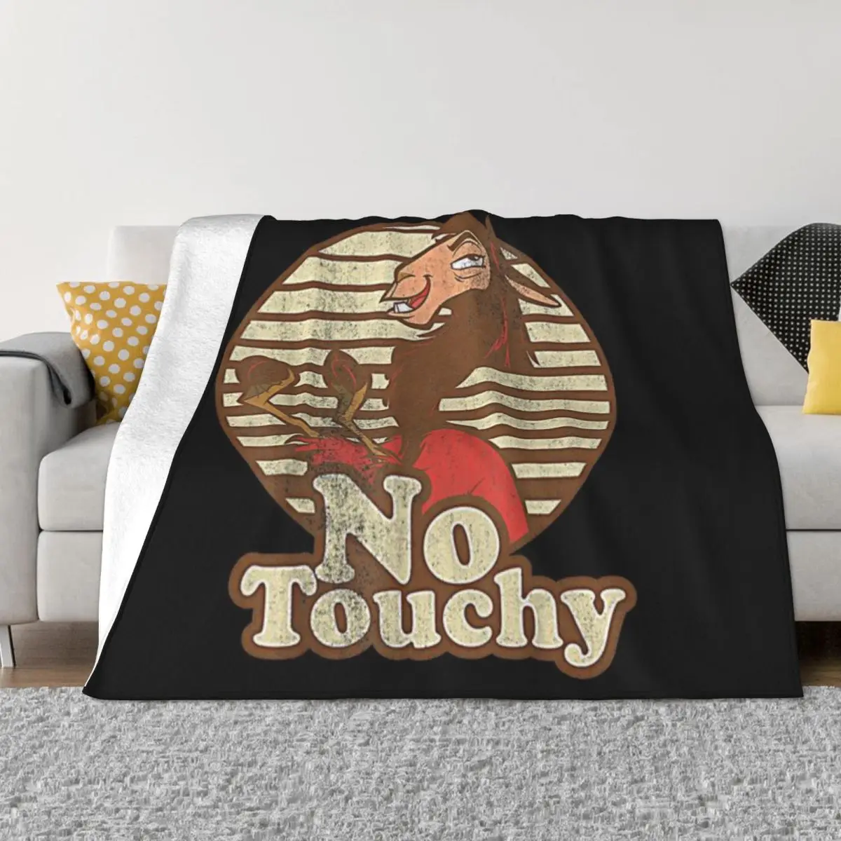 Фото Винтажное состаренное одеяло New Gr Kuzco Llama No Touchy, подходит для всех сезонов, теплое, для вечеринок, ультрамягкое, из микрофлиса №1