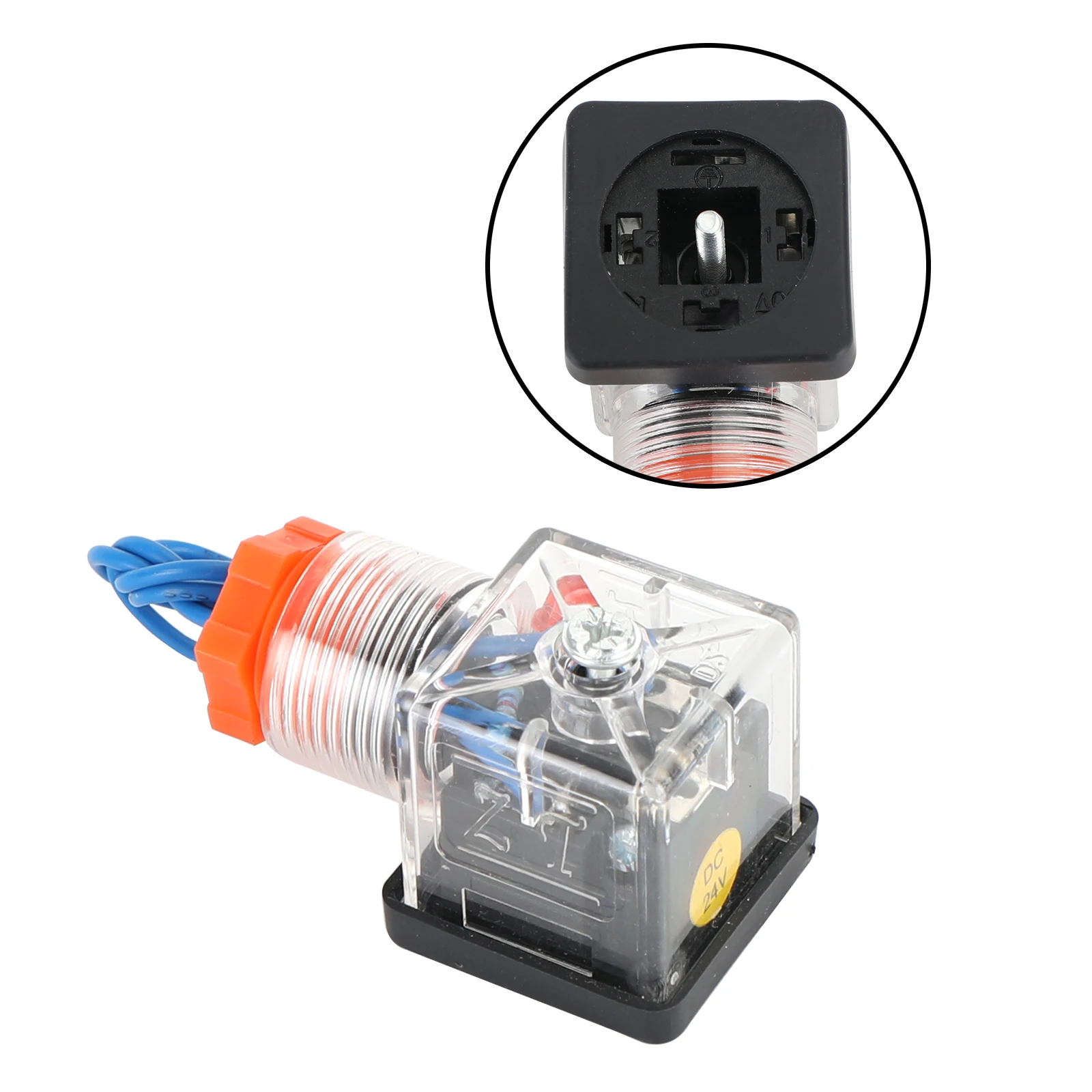 Artudatech Din 43650-A PG11 Solenoid Coil Connector Socket With Led 24V Dc 2 Pole + Earth