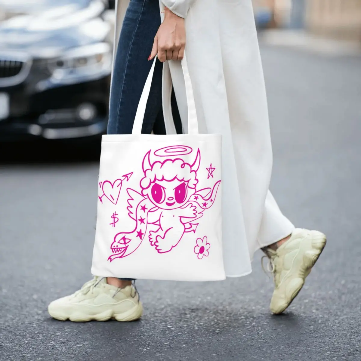 Забавная сумка-шоппер для покупок Sirena Karol G на заказ холщовая плечо вторичной