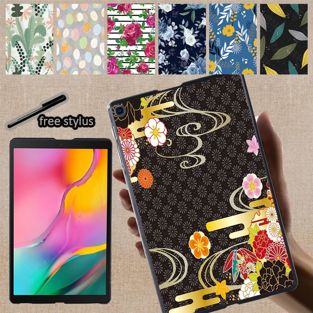 

Tablet Case for Samsung Galaxy Tab A7 Lite 8.7/Tab A7 10.4/A 8.0/A 10.5/A 10.1/A 9.7/Tab A A6 10.1 Flowers Pattern Back Shell
