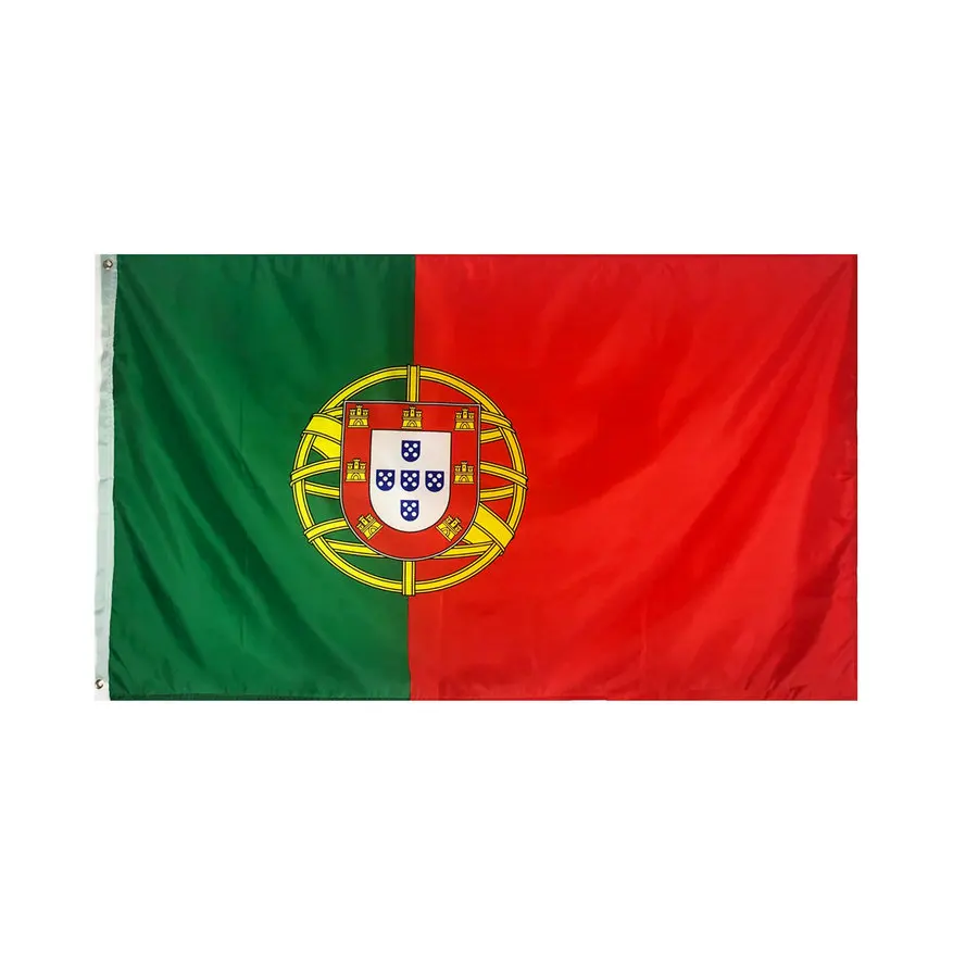 

Free shipping High Quality Portugal flag 90x150cm 5*3ft polyester Double penetration printing Hanging Decoration Portugal flag