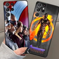 marvel the avengers iron man phone case for samsung galaxy s22 s21 s20 ultra fe 5g s22 s10 10e s9 plus carcasa silicone cover