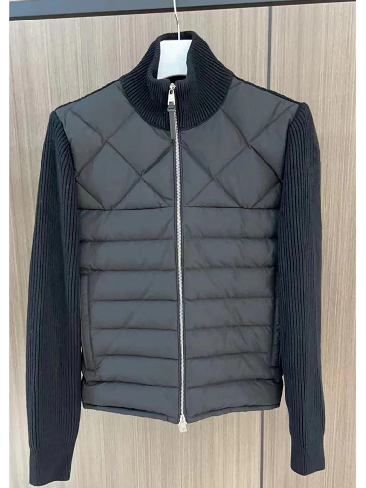 Мужской модный осенний кардиган шерстяные вязаные и пуховые куртки в стиле