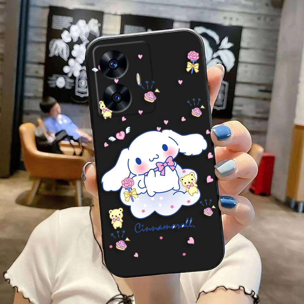 Чехол для телефона Cartoon Dog Kawaii Cinnamoroll Realme C65 C63 C53 C35 C55 C33 C30 C21Y C20 C12 C11 GT 2 XT NARAO 20 30 50