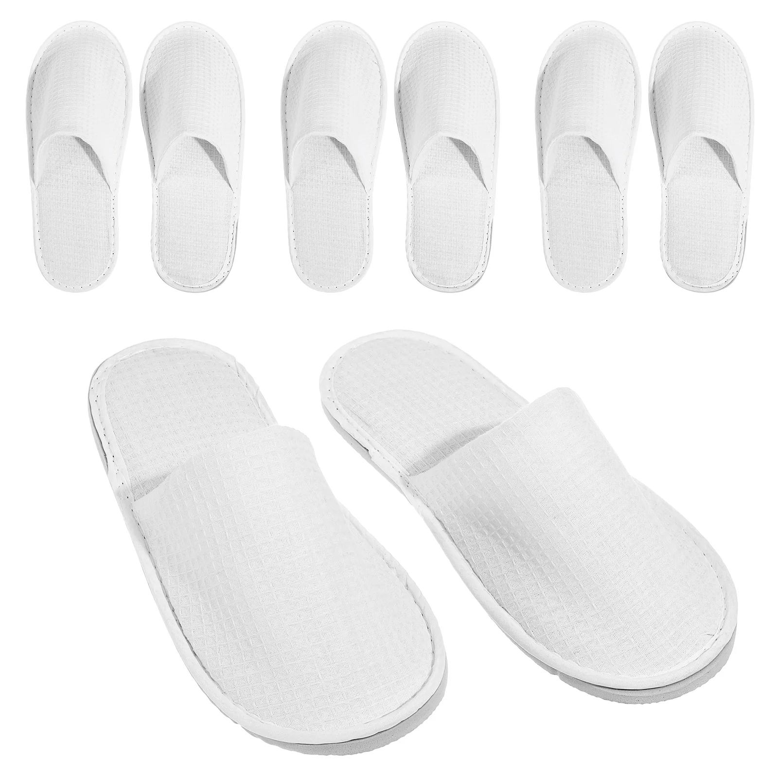 

4 Pairs Disposable Non-slip Slipper Closed Toe Slippers Hotel Slippers for Men Women