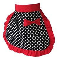 apron for kitchen adults polka dots print waist cloth housekeeping apron cooking accessories for women new style