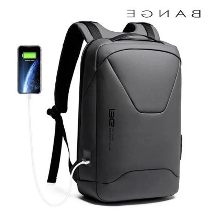 

KUZAI Anti-thief Men Backpack Bag Rucksack Multifunctional Waterproof 15.6 inch Laptop Bag Man USB Charging Business Travel Bag