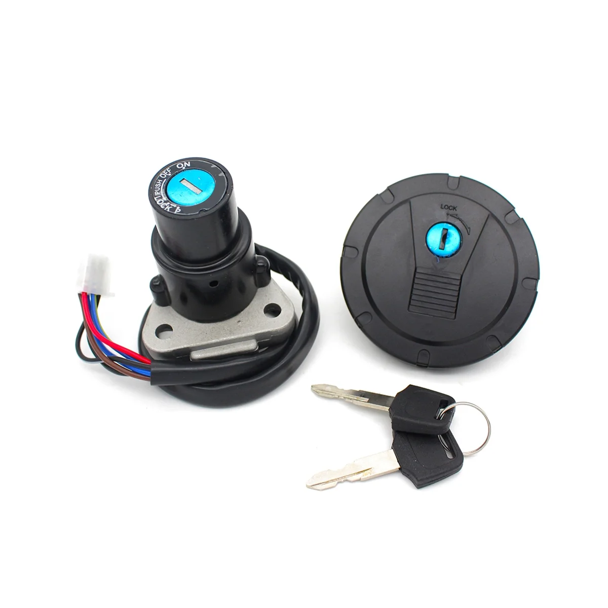 

Motorcycle Ignition Switch Lock with Key Set Electric Door Lock 6 Wires for KLR 650 1987-2007