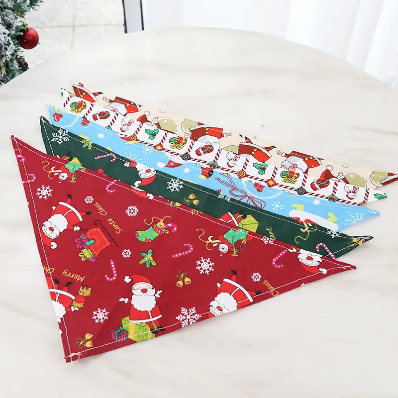 

Christmas Pet Bibs Triangle Tie Scarf Pet Saliva Towel Dog Puppy Cat Neck Bandana Collar Bib Neckerchief Pet Accessories
