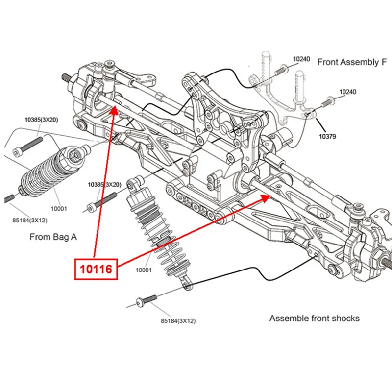 Передний CVD для VRX Racing RC Car RH1002 RH1013 RH1011 RH817 RH818 RH1018 RH1019 RH816 RH1043 RH1045 подходит 10116