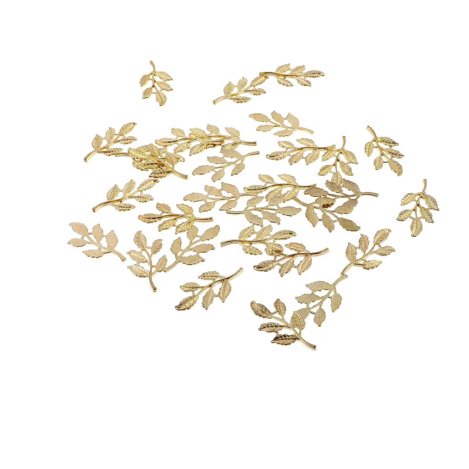 

30 Pcs Jewelry Accessories Alloy Leaves DIY Metal Decor Brooch Hair Material Phone Case Garment Accessory Supplies Pendant Leaf