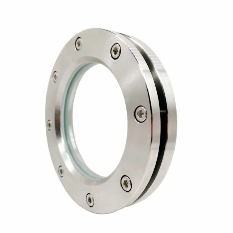 304 Stainless Steel Sight Glass Flange Glass Window Slight Cup Sanitary Pipe Observation Port DN100