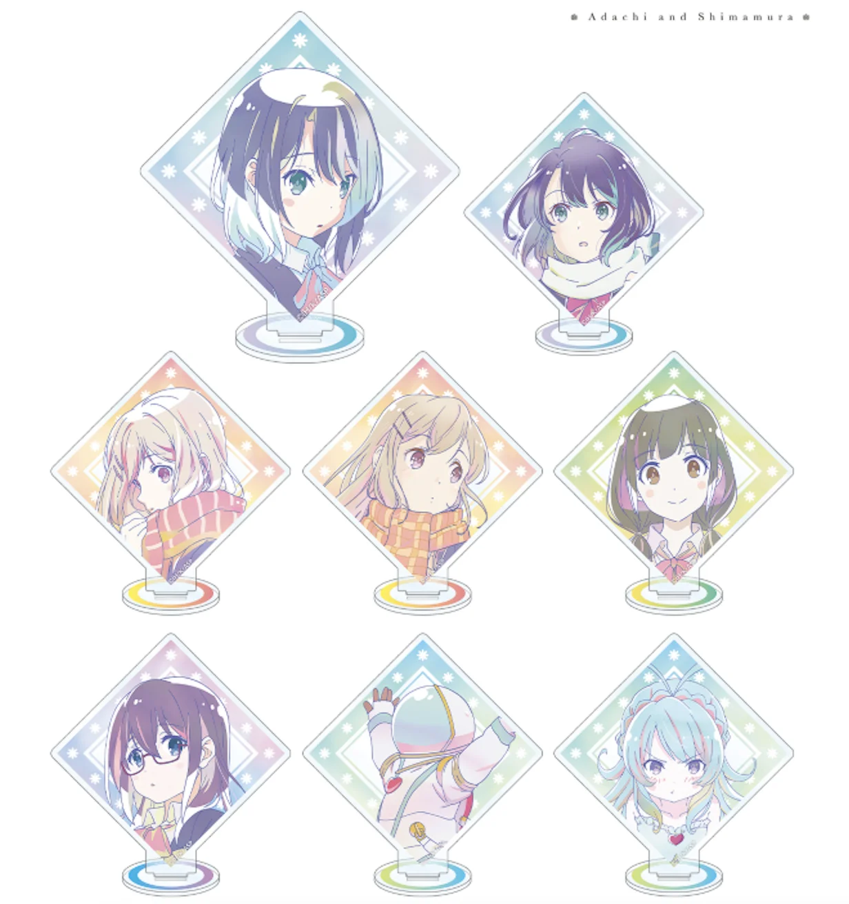 

Аниме Adachi and Shimamura экшн-фигурка кукла Nagafuji Taeko Hino Akira Tarumi акриловая модель на подставке Plate Косплей игрушка для подарка
