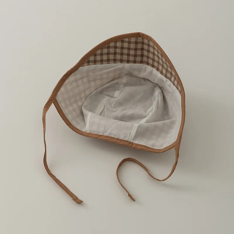 Весенняя Клетчатая Стандартная Детская Шапка В Стиле Ретро С Большими Полями