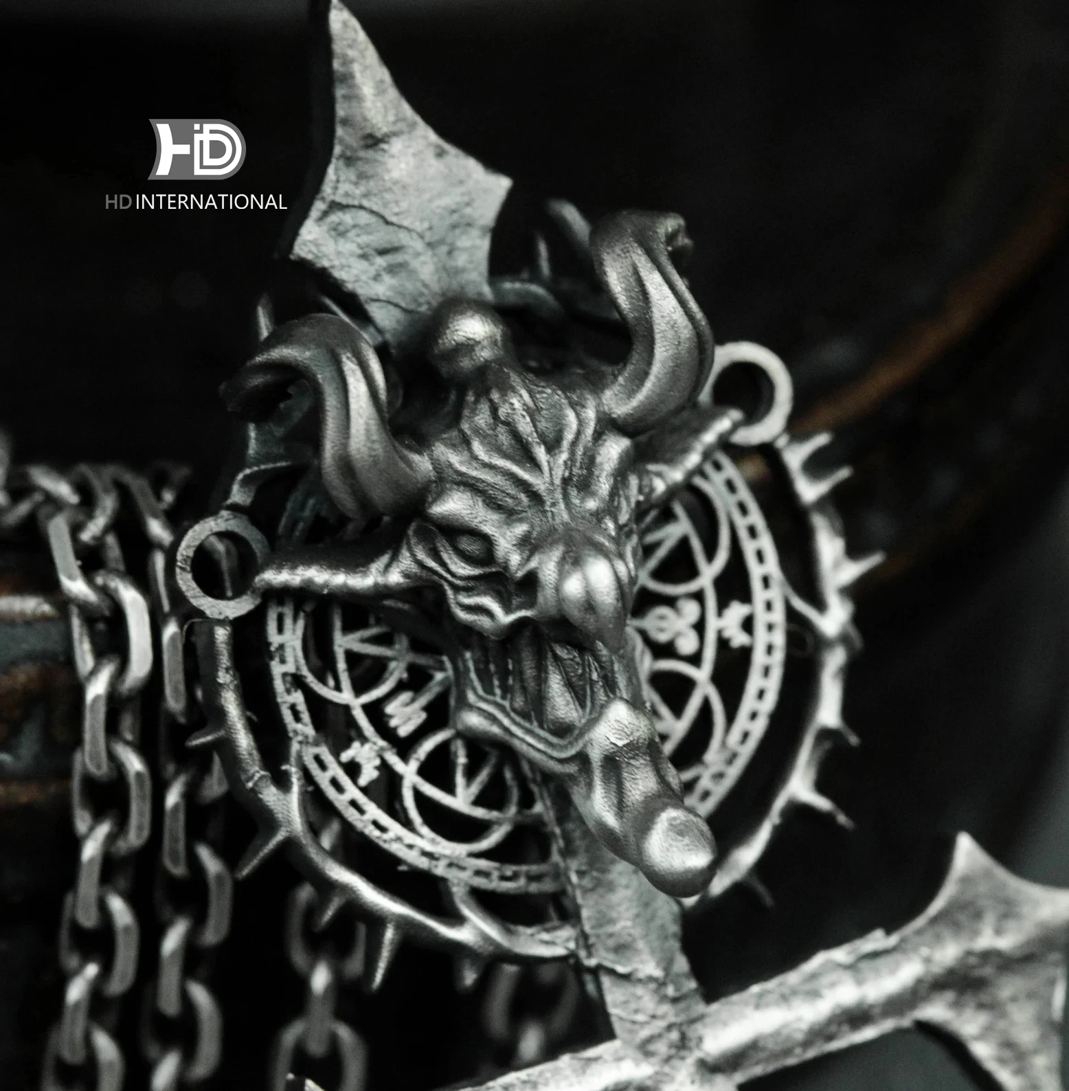 Подвеска из серебра 925 пробы с козьей головой кулон Poseidon ожерелье тройником