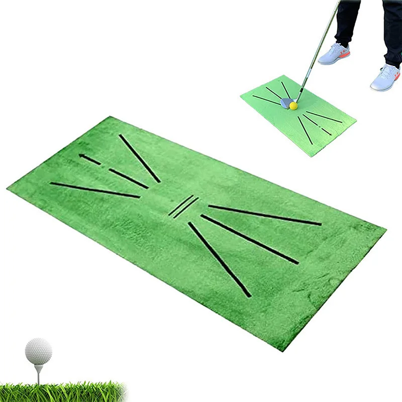 

Golf Swing Mat Hitting Batting Direction Mark Trace Indoor Home 11.8“ x 23.6" Golf Swing Training Pad Practice Ball