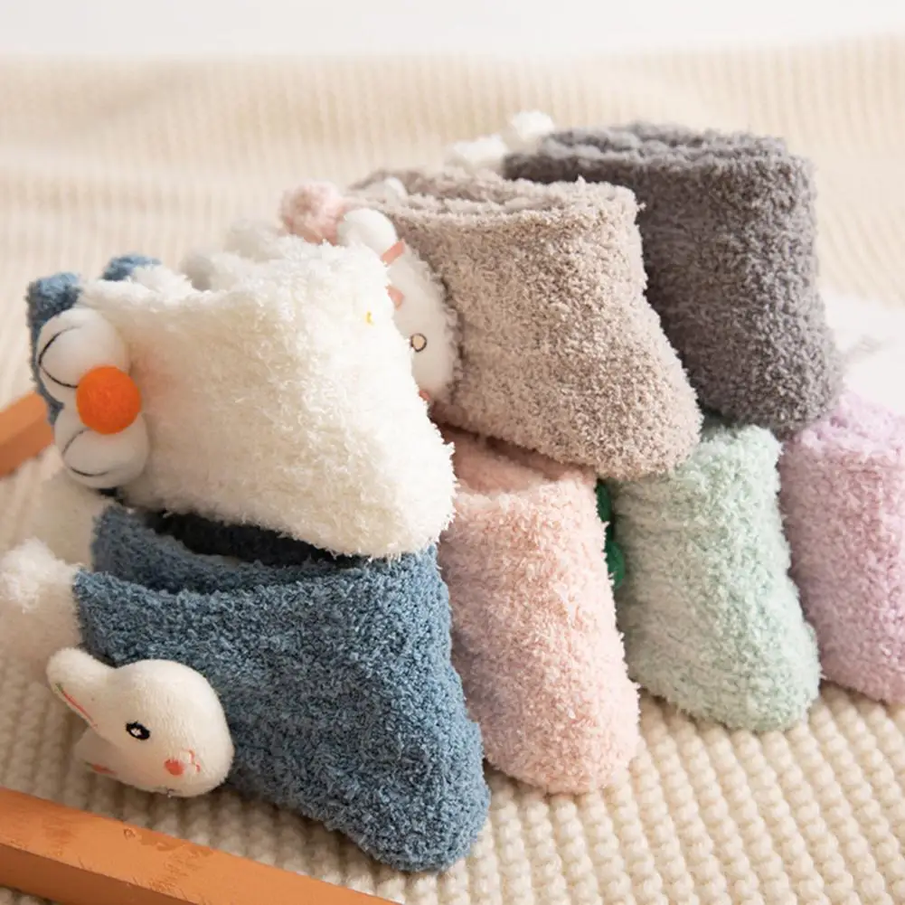 

1 пара, теплые плюшевые носки в виде оленя