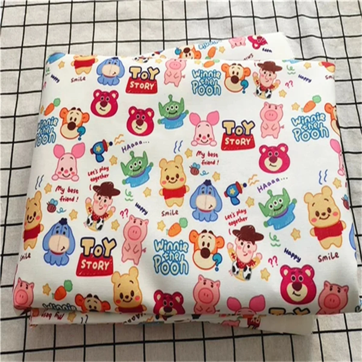 

Can customize cartoon animation digital printing waterproof polyester cloth bag tablecloth pillow hat DIY manual fabric cloth