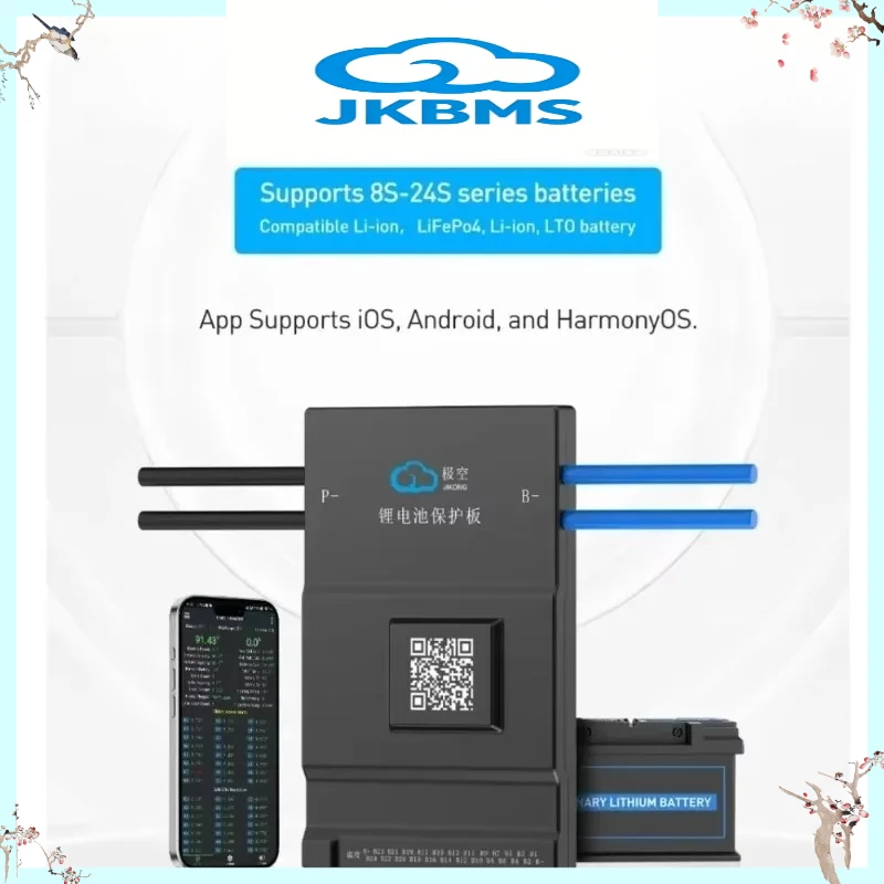 Фото JKBMS 100A 120A 150A 200A Li-Ion LiFePo4 LTO 8S 17S 20S 24S Аккумуляторы 24В 36В 48В 60В JIKONG Smart BMS с активной балансировкой 0.6А 1А 2А №3