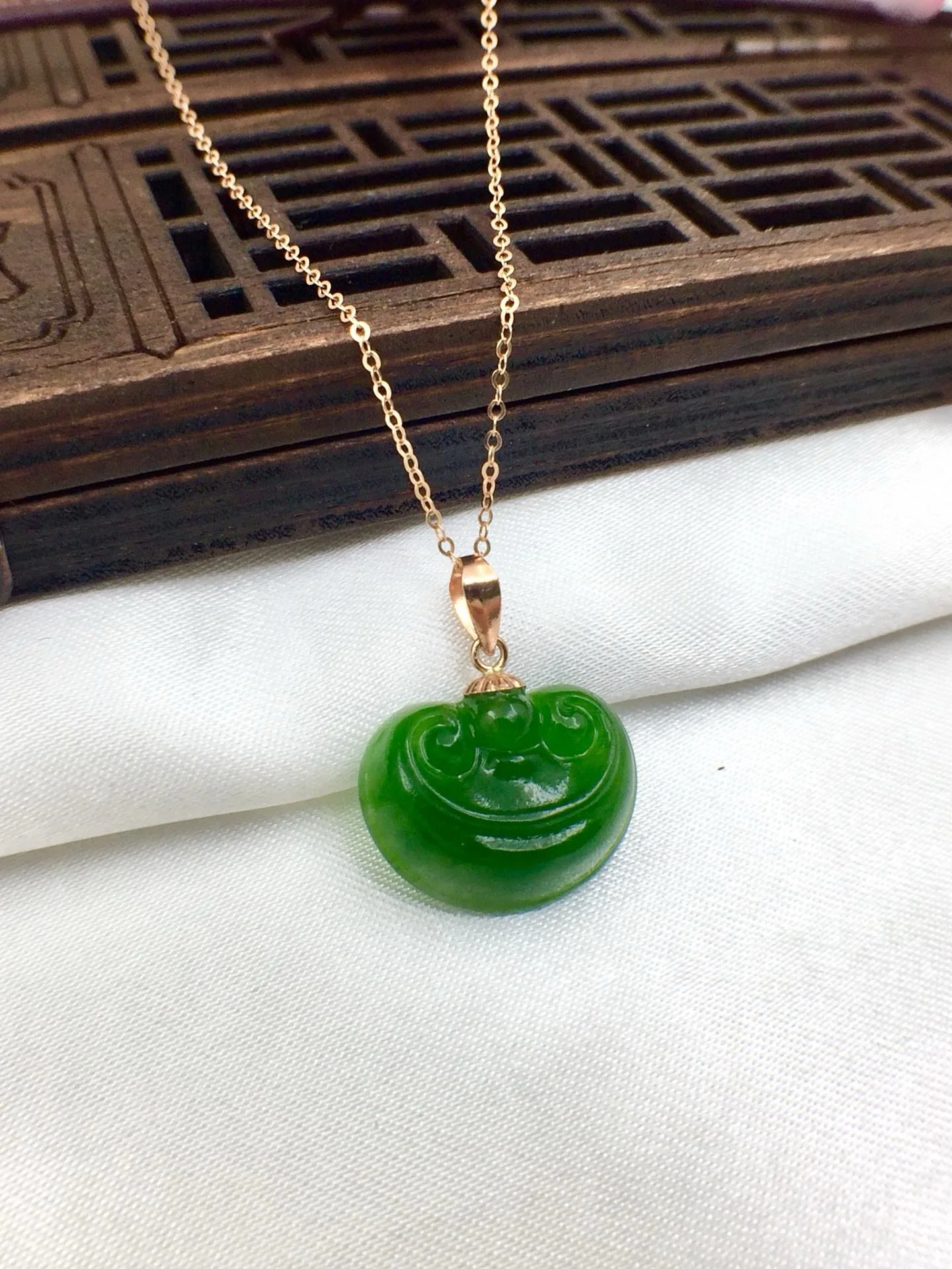 SHILOVEM 18k желтое золото Натуральная Зеленая яшма кулоны Нет ожерелье ювелирные