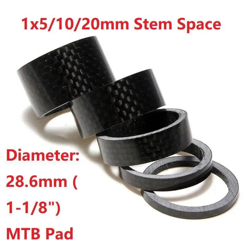 

Carbon Bicycle Spacer Set Headset Spacer MTB 5/10/20mm Road Bike Spacers Bowl Bottom Mount Stem Pad Circle Hoop Bearing Hollow