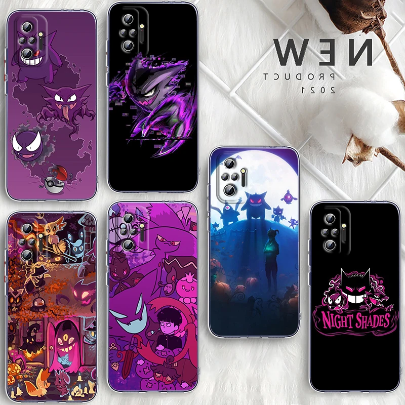 

Pokemon Ghost Gengar For Xiaomi Poco X3 Redmi Note 11S 11 11T 10 10S 9 9T 9S 8 8T Pro 5G 7 5 4X Transparent Phone Case