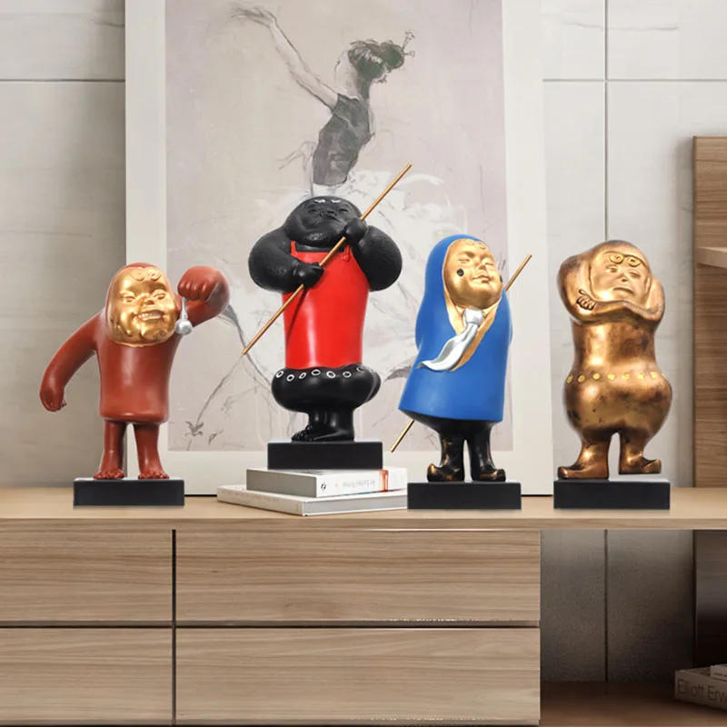 

Nordic Home Decor Creative Abstract Figure Statue Sculpture Ornaments Living Room Decoration Large Resin Figurines Holiday Gift