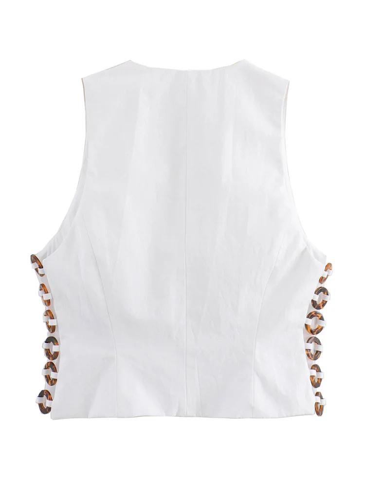 Женский комплект из двух предметов KAOPU ZA жилет с эффектом черепаховой расцветки