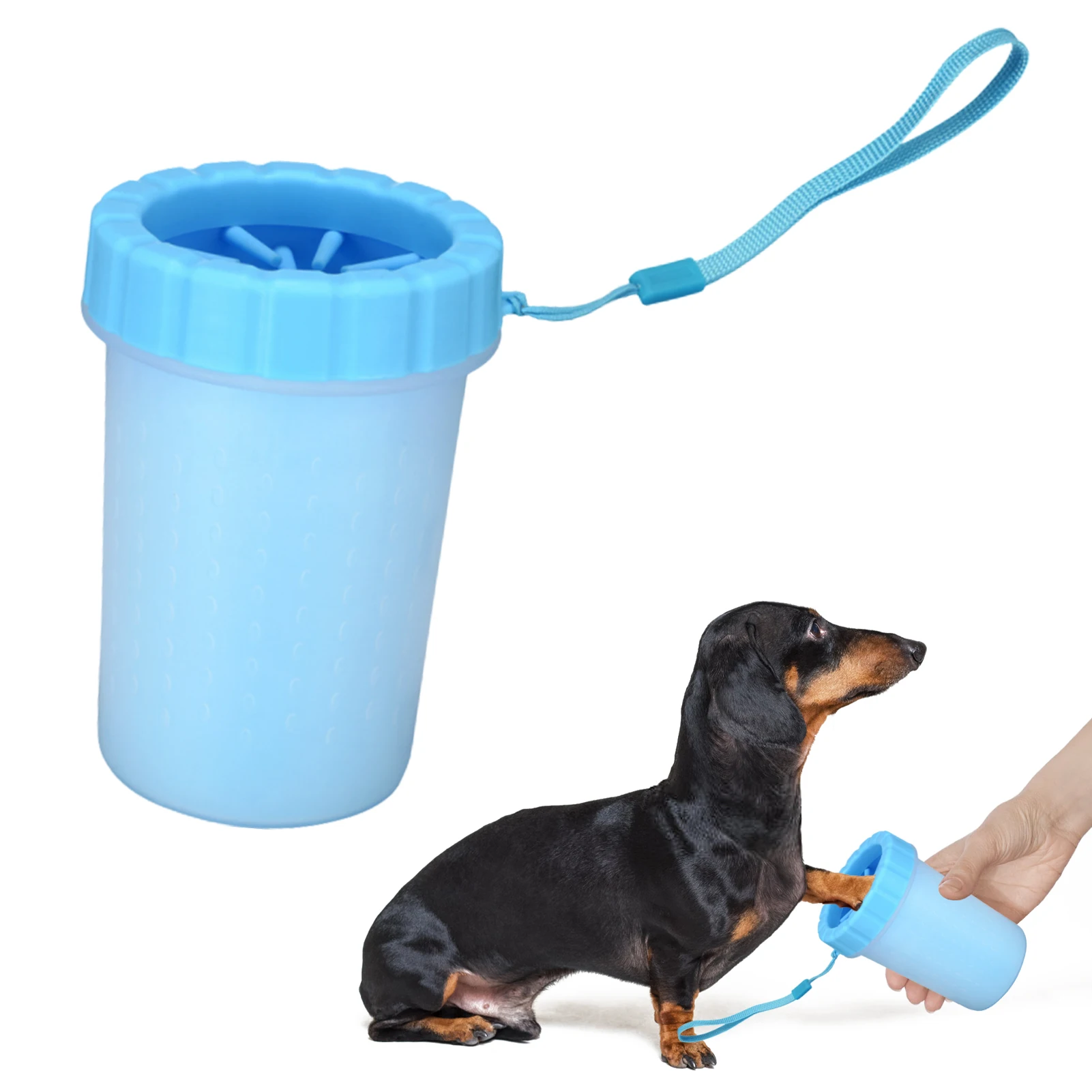 

PP Dogs Paw Cleaner Pet Cleaning Brush For Dogs Cats Portable Puppy Paw Washer Cup Puppy Foot Cleaner With 3 Colors Blue Green