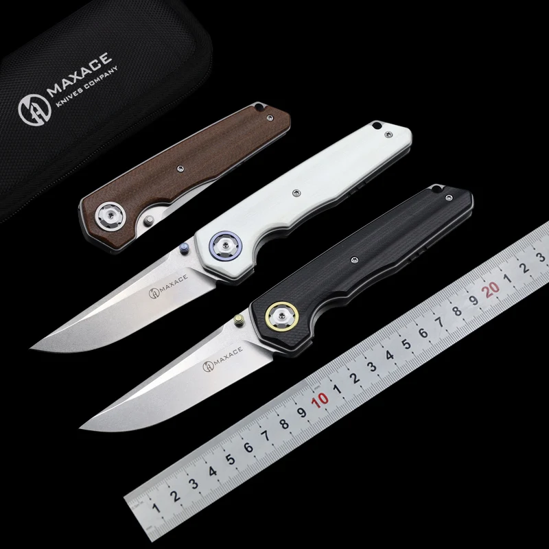 

Maxace Samurai folding knife Edc G10 Handle K110 Steel Blade High Hardness Outdoor Survival Tool EDC Fruit Knives Self-defense
