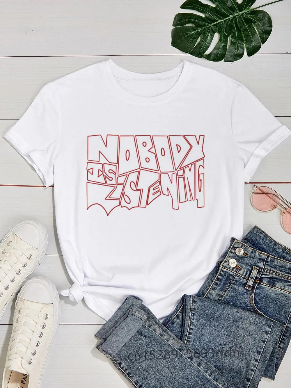 

Zayn Malik Nobody Women Funny Print Ladies T-shirt Girl Y2K Basis O-collar White Shirt Short