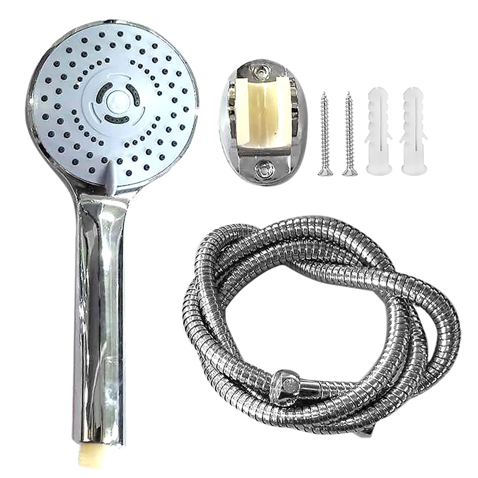 

Multifunctional Home High Pressure Pipe Water Saving Base Easy Install Bathroom Handheld Hotel Stainless Steel Shower Head Set