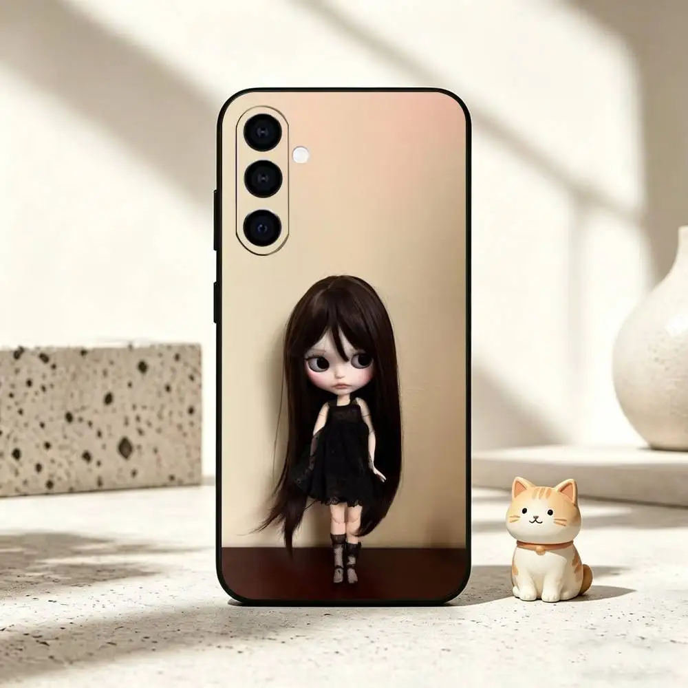 Фото Модный милый чехол для телефона D-Doll B-Blythe для Samsung Galaxy A73, A72, A71, A70, A53, A52, A51, мягкий силиконовый черный чехол №3