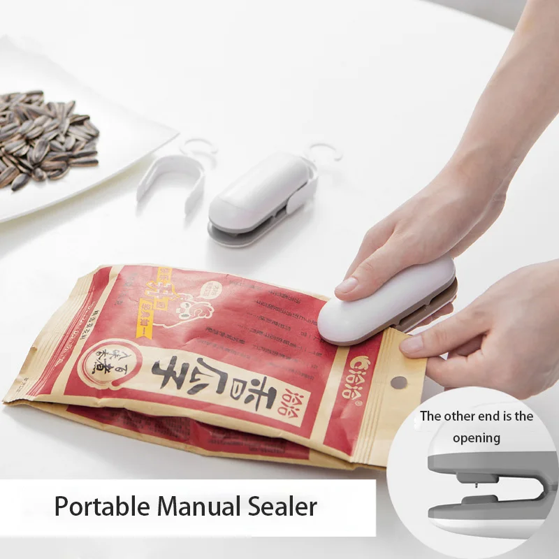 1pcs mini home portable sealing machine snack sealing kitchen storage and organization plastic bag sealer moisture proof gadgets free global shipping