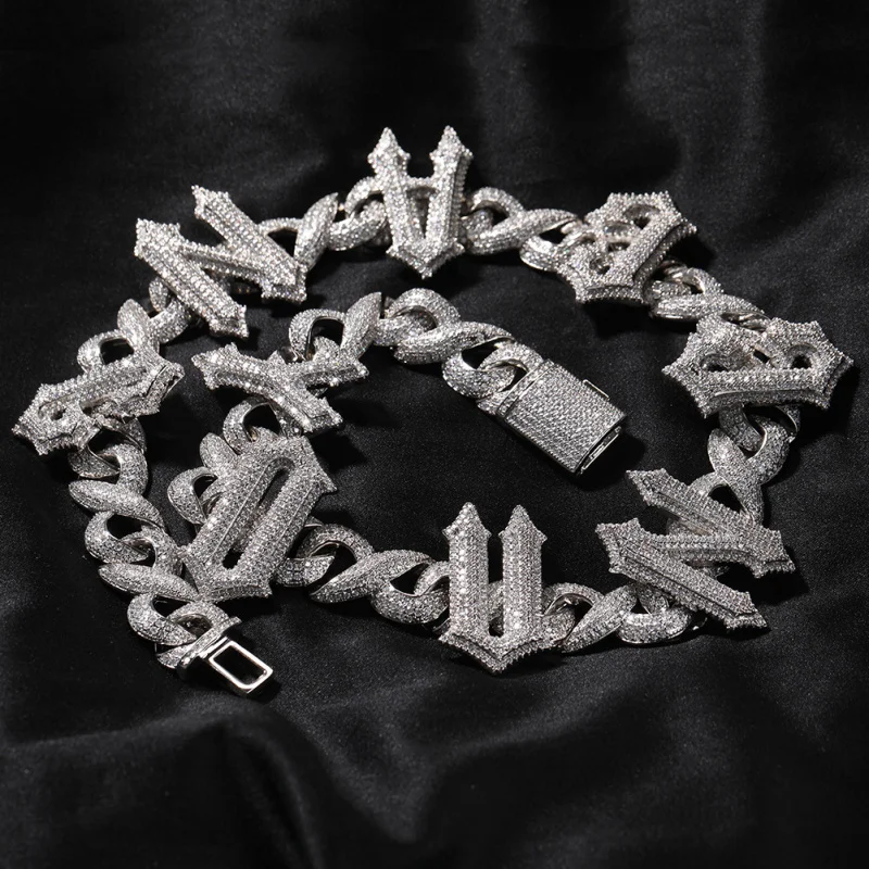 Ожерелье в стиле хип-хоп с бриллиантами неограниченное количество символов