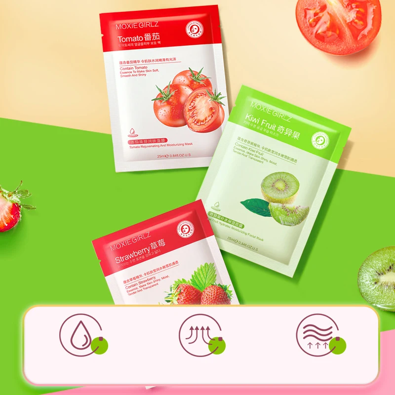 

Фруктовая маска, свежая клубника, киви, томат огурец, сглаживающая увлажняющая отбеливающая уход за кожей с морковкой, оливковой кожей