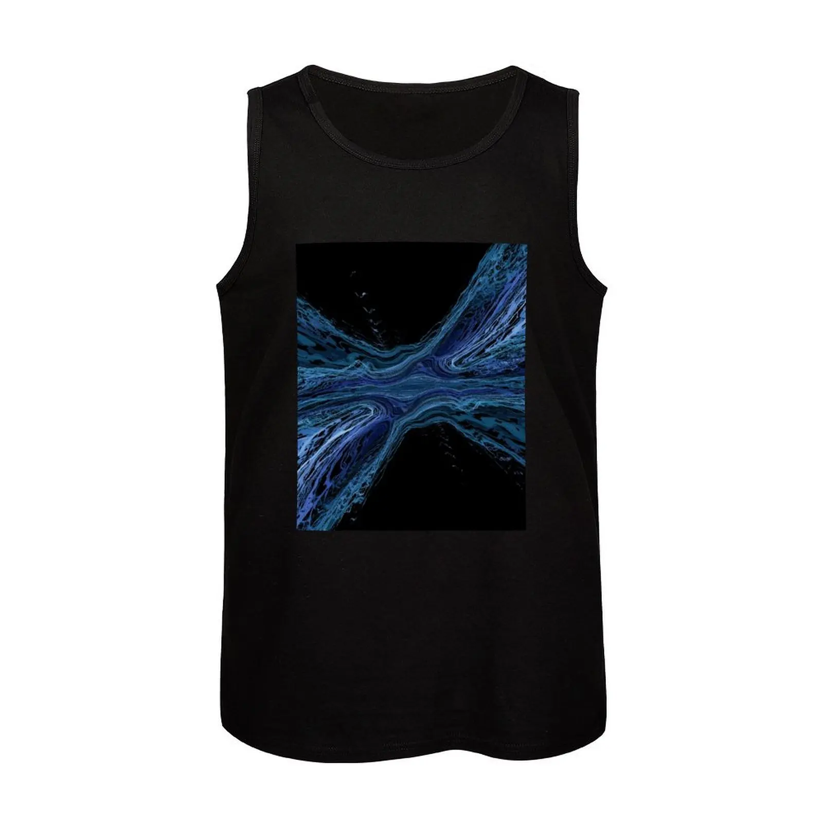 Blue Geode Abstract Lapis Tank Top Мужская летняя футболка Рубашка для бодибилдинга