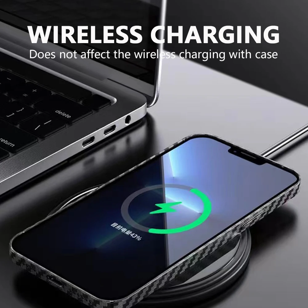 Чехол из натурального углеродного волокна для телефона iPhone 15 Pro Max 15Plus