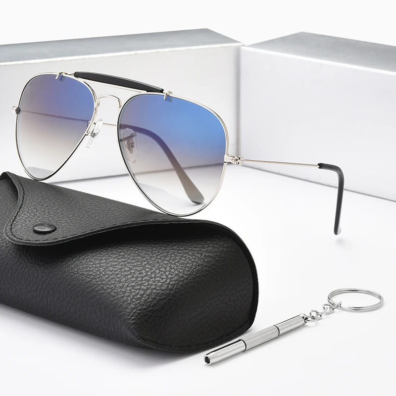 

Summer Men Classic Sunglasses Branded Classic Premium Pilot Glasses Gradient Style 2023 New Original box luxury Brand Glasses