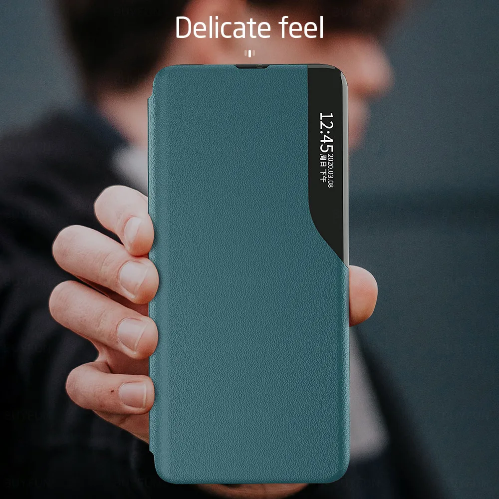 23090RA98C Откидной чехол Smart View Window для Redmi Note 13 Pro Plus 5G 6 67 дюйма кожаный Funda 12R 23076RA4BC