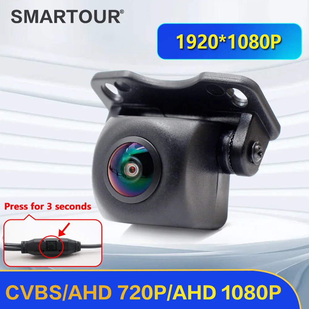 

Автомобильная камера заднего вида Smartour, AHD 1080P CCD, ночное видение, HD, парковочная камера заднего вида, широкоугольная Автомобильная камера заднего вида