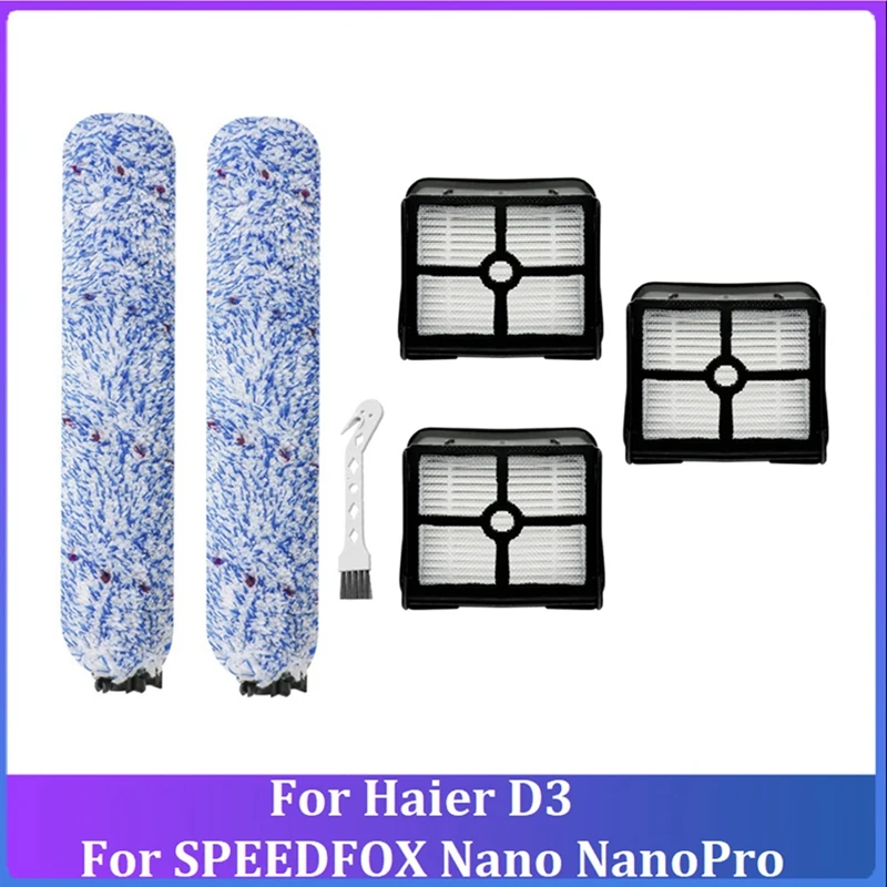 

Roller Brush Hepa Filter For Haier D3 For SPEEDFOX Nano Nanopro Washing Floor Machine Replacement Spare Parts