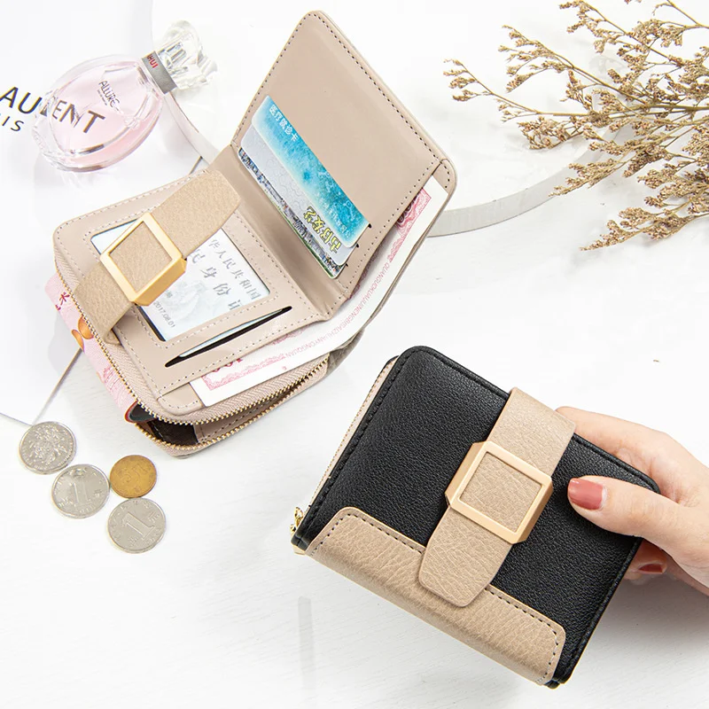 Wallet women's short Korean version small fresh zipper with small wallet female student coin change wallet large capacity Wallet