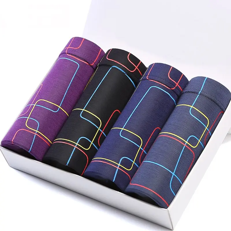 

4 шт., мужские трусы в полоску