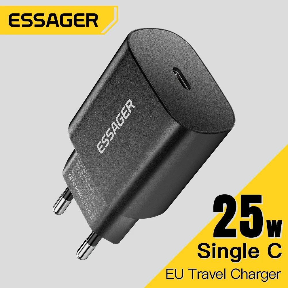 Фото Essager 25 Вт USB C Зарядное устройство PD Быстрое зарядное устройство для телефона Быстрое зарядное устройство для iPhone 16 15 Pro Max Xiaomi 14 Oneplus Xiaomi Samsung №1