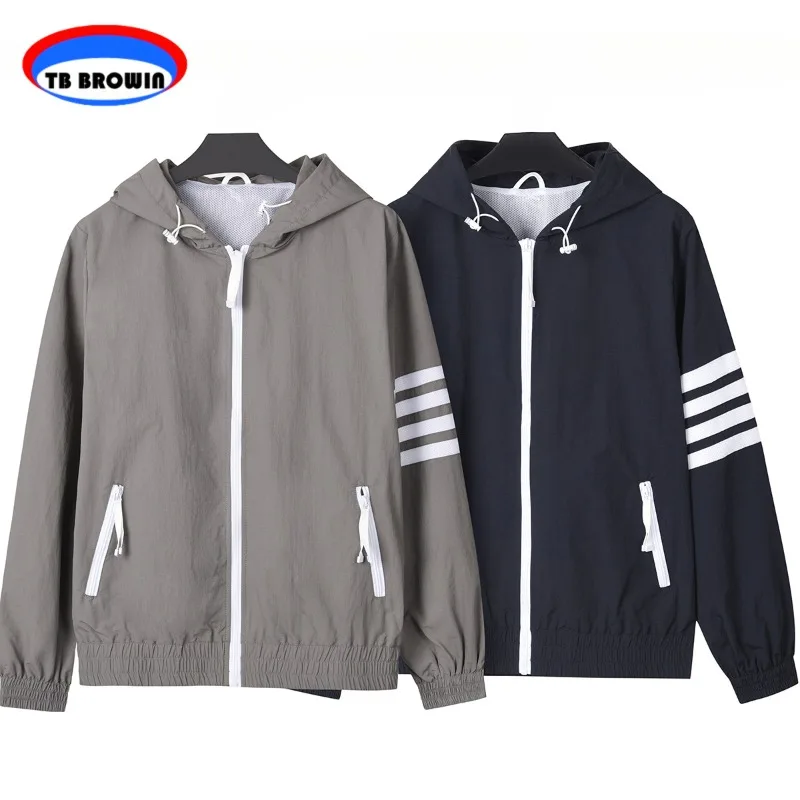 

TB BROWIN Thom Outdoor Jackets Men's Autumn Winter Fashion Four Bar Stripe Tops Casual Outdoor Windproof Korean for Men Clothing