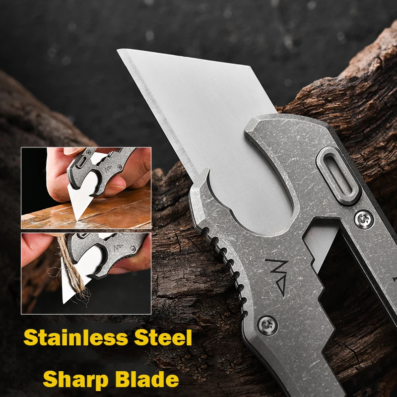 Многофункциональный нож из титанового сплава с лезвиями SK5 отвертка открывалка